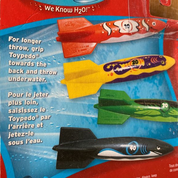 Swimways Toypedo bandits dive sticks hydrodynamic design glides 20 ft underwater - Picture 10 of 15